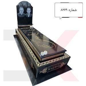 سنگ قبر گرانیت مشکی برزیلی کد 8269